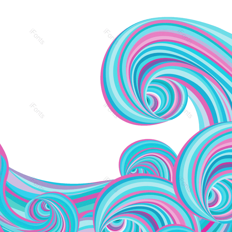 插画图片,渐变元素,海浪PNG,免抠素材